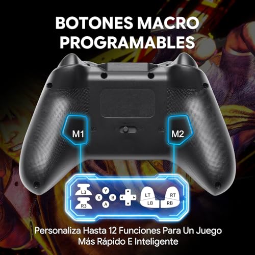 Mando Inalámbrico Switch sin Drift con Gatillos de Larga Duración 5