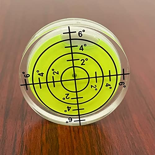WOYISEPG 6Pcs Small Circular Bubble Spirit Level Double Sided Adhesive RV Levelers Round RV Standard Levels Measuring Tool (32x7mm) - Thumbnail 2