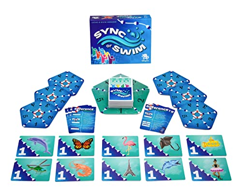 Image of Bezier Games, Sync or Swim - Fast & Fun Strategic Card Game - for 2 to 4 Players, Ages 14+