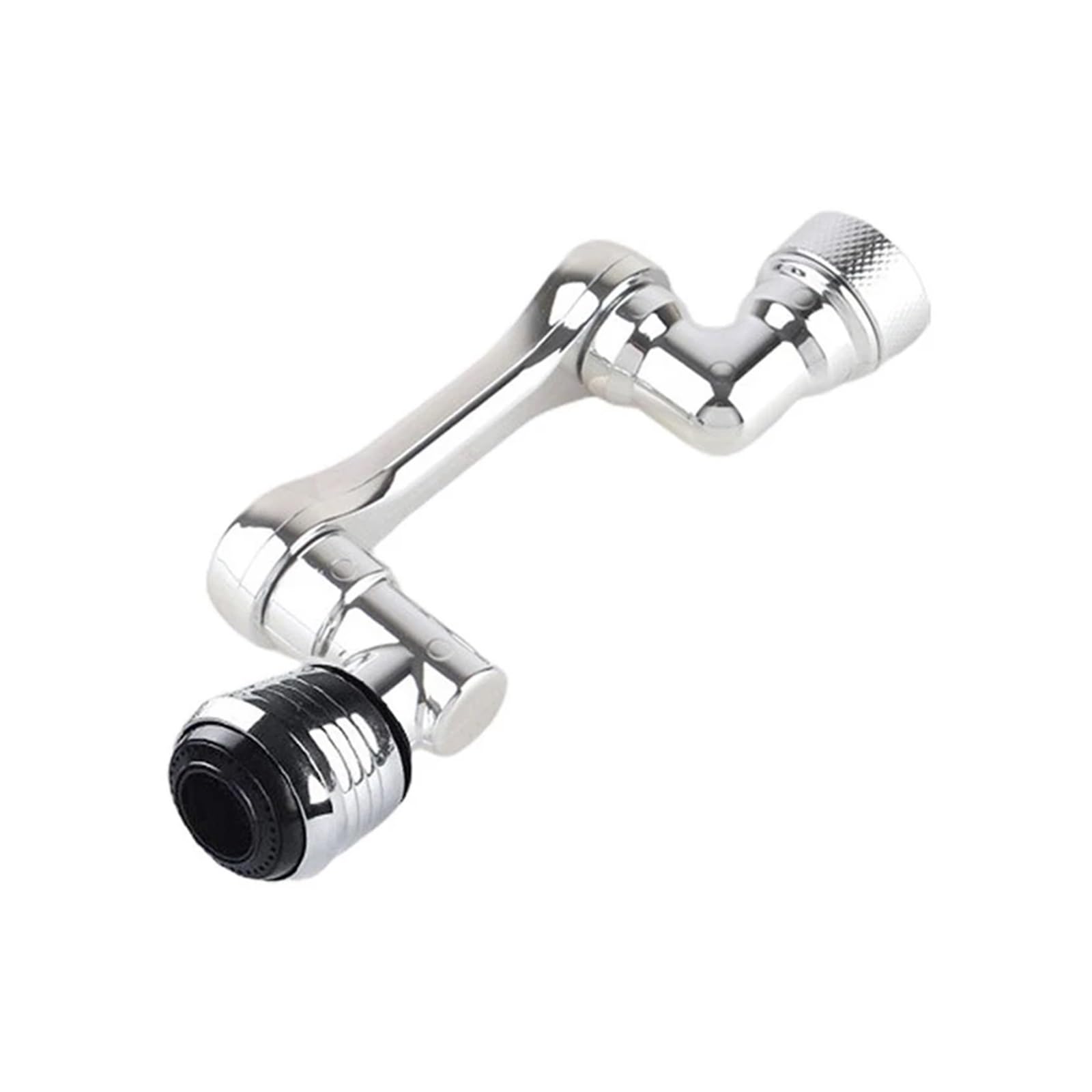 Universal 1080 Degree Rotatable Faucet Aerator Extender Plastic Splash Filter Faucets Bubbler Nozzle 2 Modes Robotic Arm Tap(TYPED)