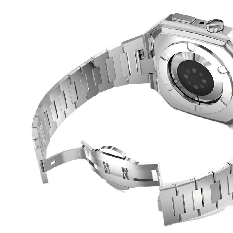 MetalKit de modification pour montre 45mm 44mm ensemble étui et sangle en acier