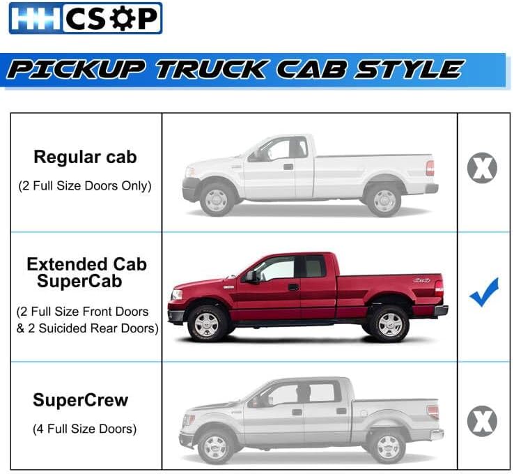 Miniatura 4 de HHCSOP Pestillo de bloqueo de puerta trasera y cable derecho del lado del pasajero para Ford F150 2004 2005 2006 2007 2008 Pastilla de cabina