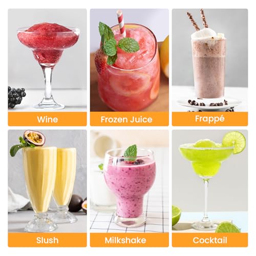 Image of Slushie Machine, No Ice Needed, INOVIVA 68 oz Frozen Drink Maker for Home with Self-Cleaning, 5 Preset Programs, Frozen Margaritas, Frappes, Milkshake, and More, (2025 Version)