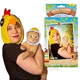 Archie McPhee Loving Friends Kitty Cuddle Costumes, Chicken & Egg pet Apparel, Fits All, Yellow