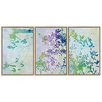 SIGNWIN 3 Piece Framed Canvas Wall Art Colorful Leaves Canvas Prints Home Artwork Decoration for Living Room,Bedroom - 16