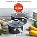 GreenPan Valencia Pro Ceramic Nonstick 1.66QT & 3.3QT Saucepan Pots with Lids Set, Hard Anodized PFAS-Free Cookware, Induction Ready & All Cooktops, Soup & Sauce, Dishwasher & Oven Safe to 600F, Gray