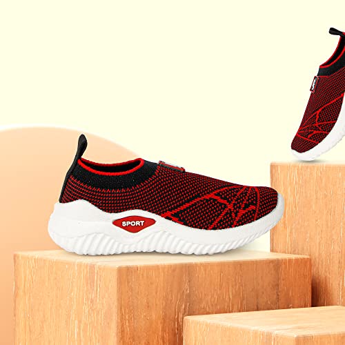 Image of Casual Shoes for 2 Years to 4 Years Kids Boys & Girls Spider Non Woven Design Slip-On Light Weight Sneakers for Toddler