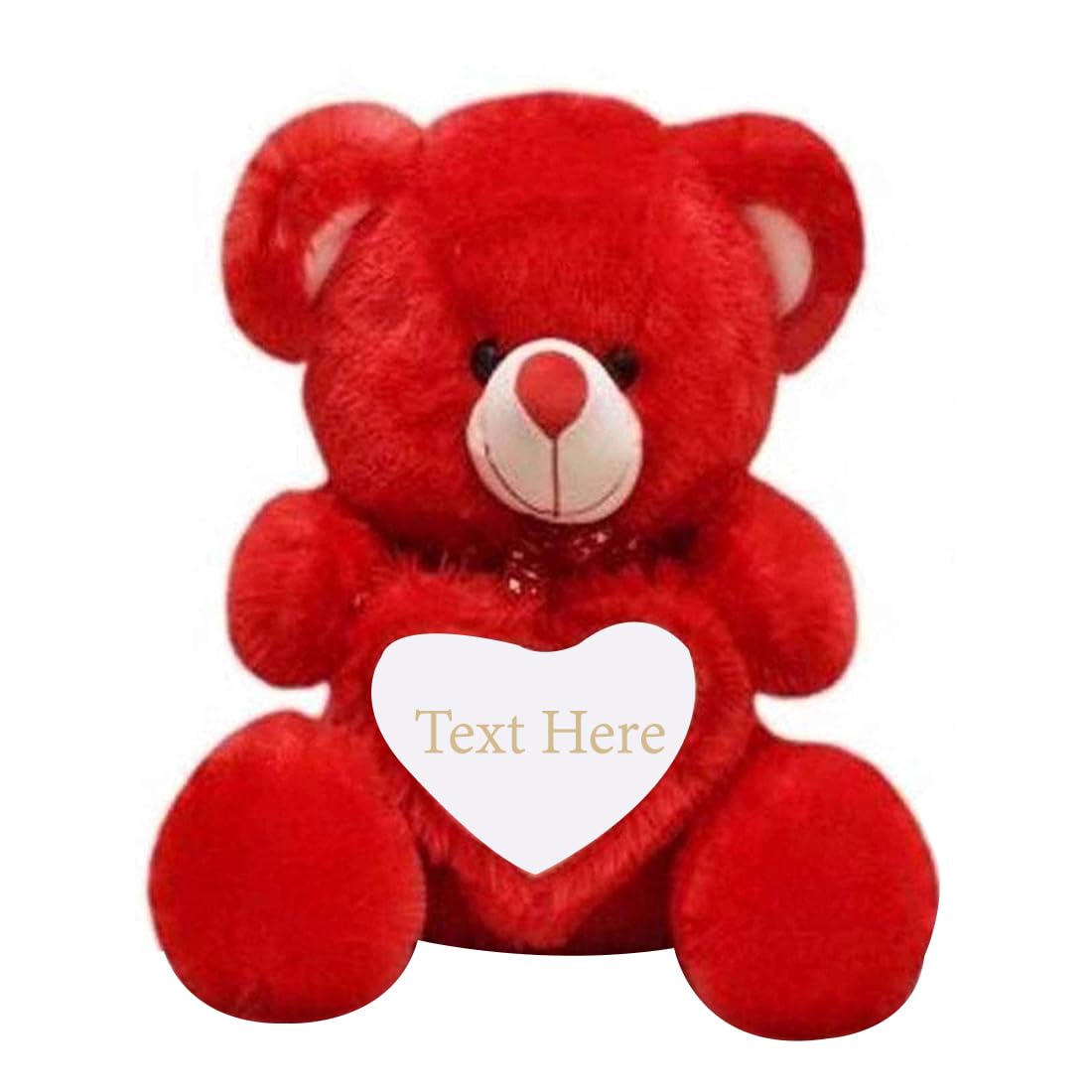 THEPRINTSHINE Cute Customized Ultra Soft Red Teddy Bear for Kids, Gifrlfriend, Babies l Loveable Teddy Bear Perfect Present for Birthdays/Anniversary/Friendship (16 X 10 Inch)