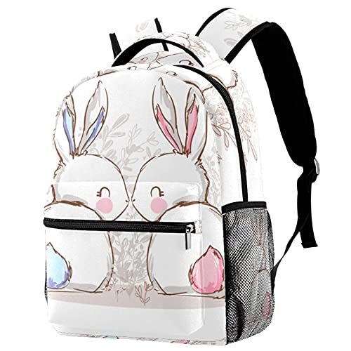 Sac à dos d'école lapin mignon léger pour petits garçons et filles