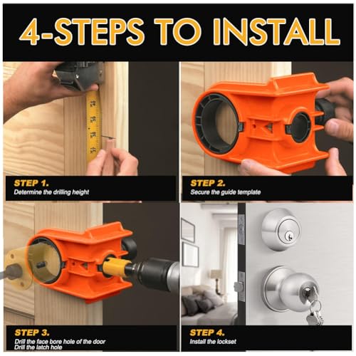 Kit d'installation de serrure avec outil de configuration de verrouillage orange