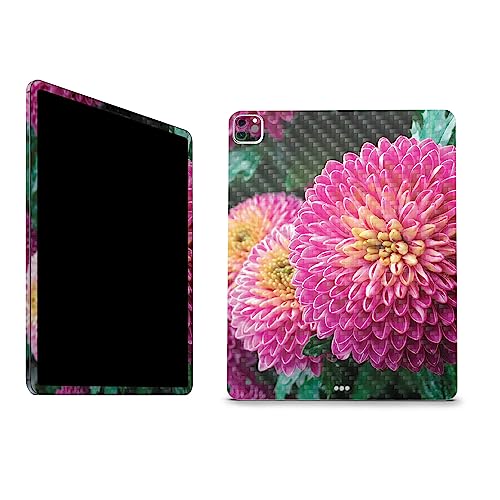 Image of MightySkins Carbon Fiber Skin Compatible with Apple iPad Pro 12.9 inch M2 6th Gen (2022) Full Wrap Kit - Chrysanthemum | Protective, Durable Textured Carbon Fiber Finish | Easy to Apply | Made in The USA