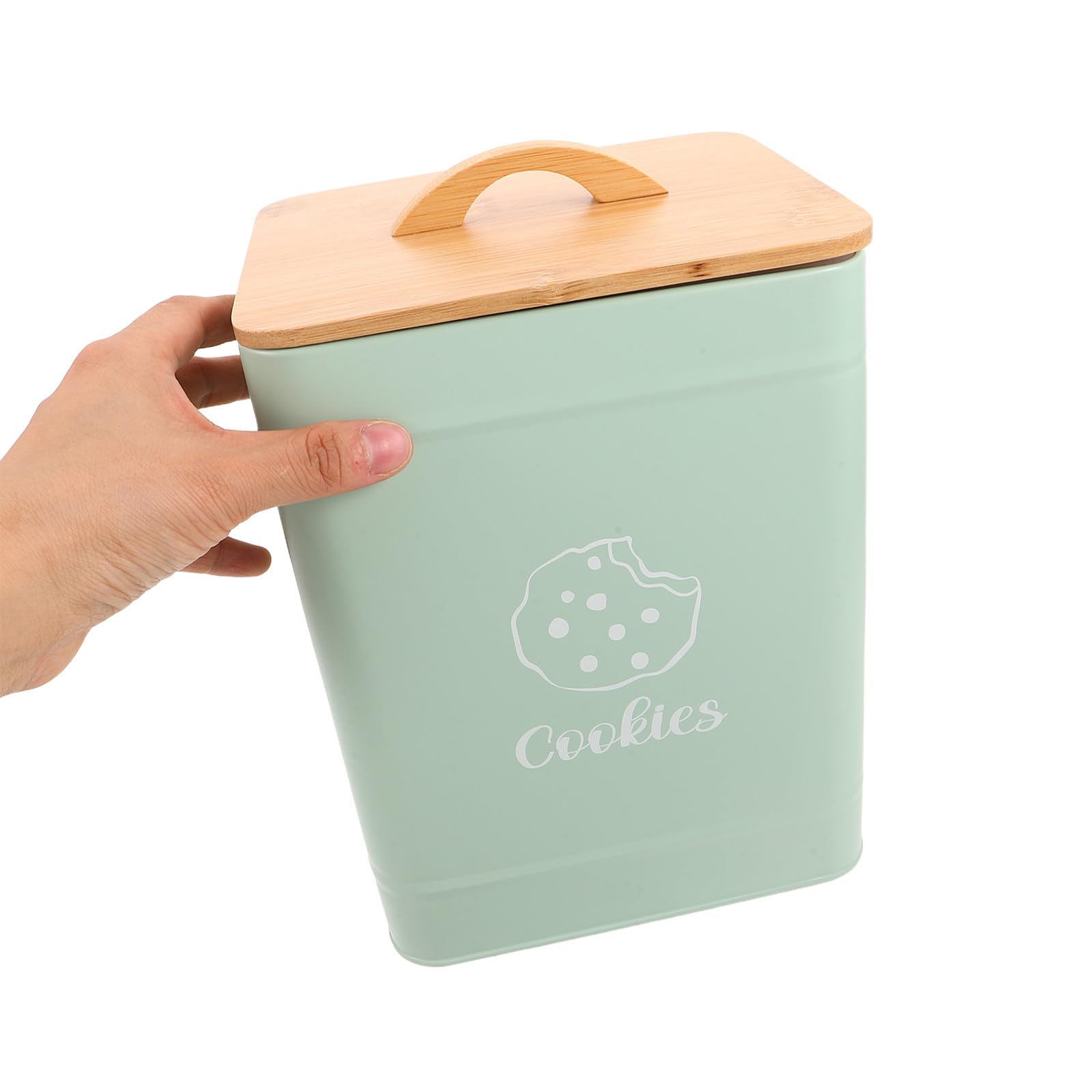 UKCOCO Barattolo per Biscotti con Coperchio Sigillato, Verde Chiaro