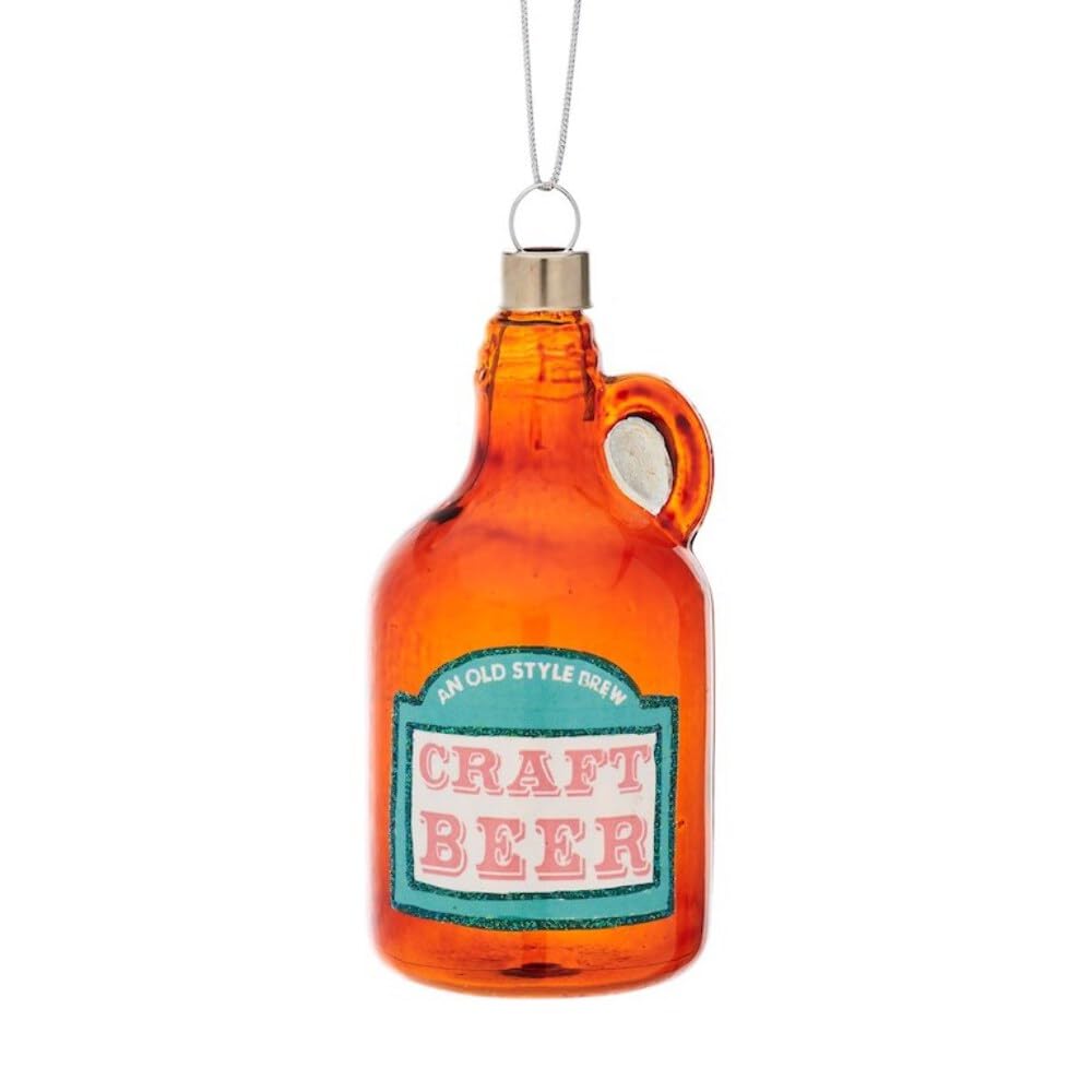 Sass & Belle Orange, Green, Christmas Cheer Beer Shaped Bauble