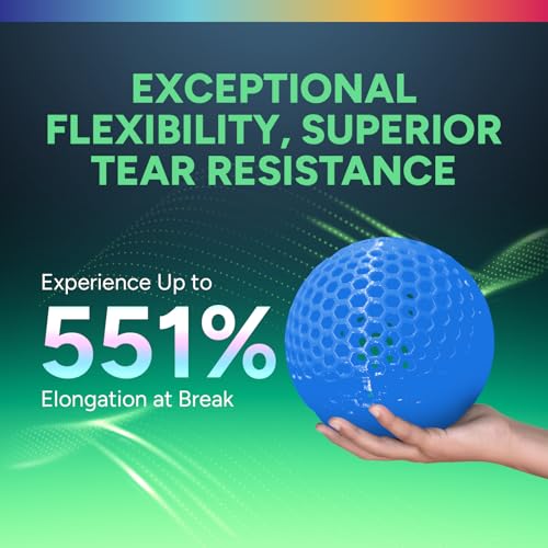 Image of OVERTURE TPU Filament 1.75mm Flexible Roll, 95A Soft 3D Printer Filament, 1kg Spool (2.2 lbs), Fit Most FDM Printer (TPU Digital Blue)