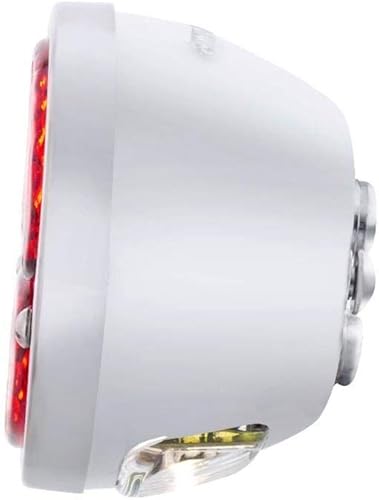 Miniatura 7 de United Pacific 110890 31 LED luz trasera secuencial W/carcasa de acero inoxidable y llanta para 1928-31 Ford Car - L/H