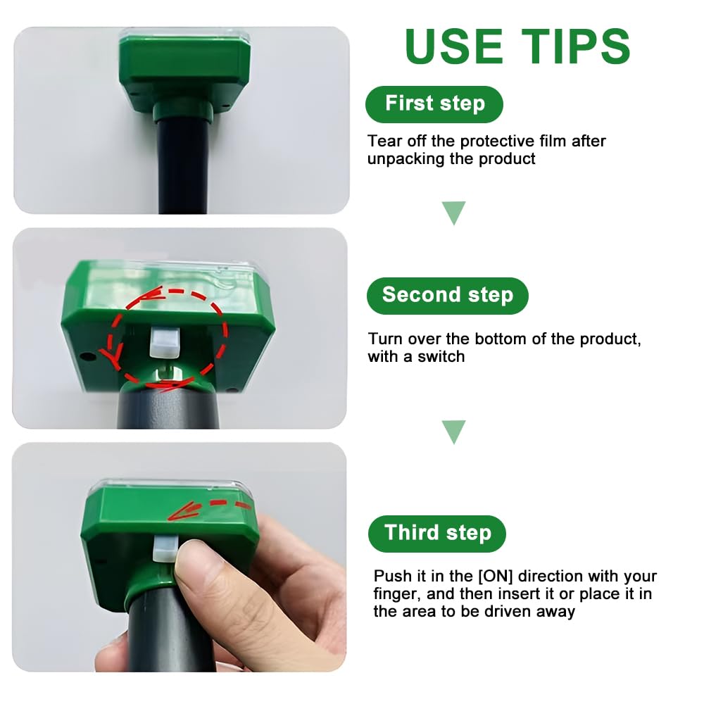 8 Pezzi Solare Repellente Ultrasuoni per Topi, Dissuasori per Topi da Esterno con IP65 Impermeabile, Adatto per Respingere Talpe, Talpe di Campagna, Serpenti e Gopher in Giardini (Quadrilatero)