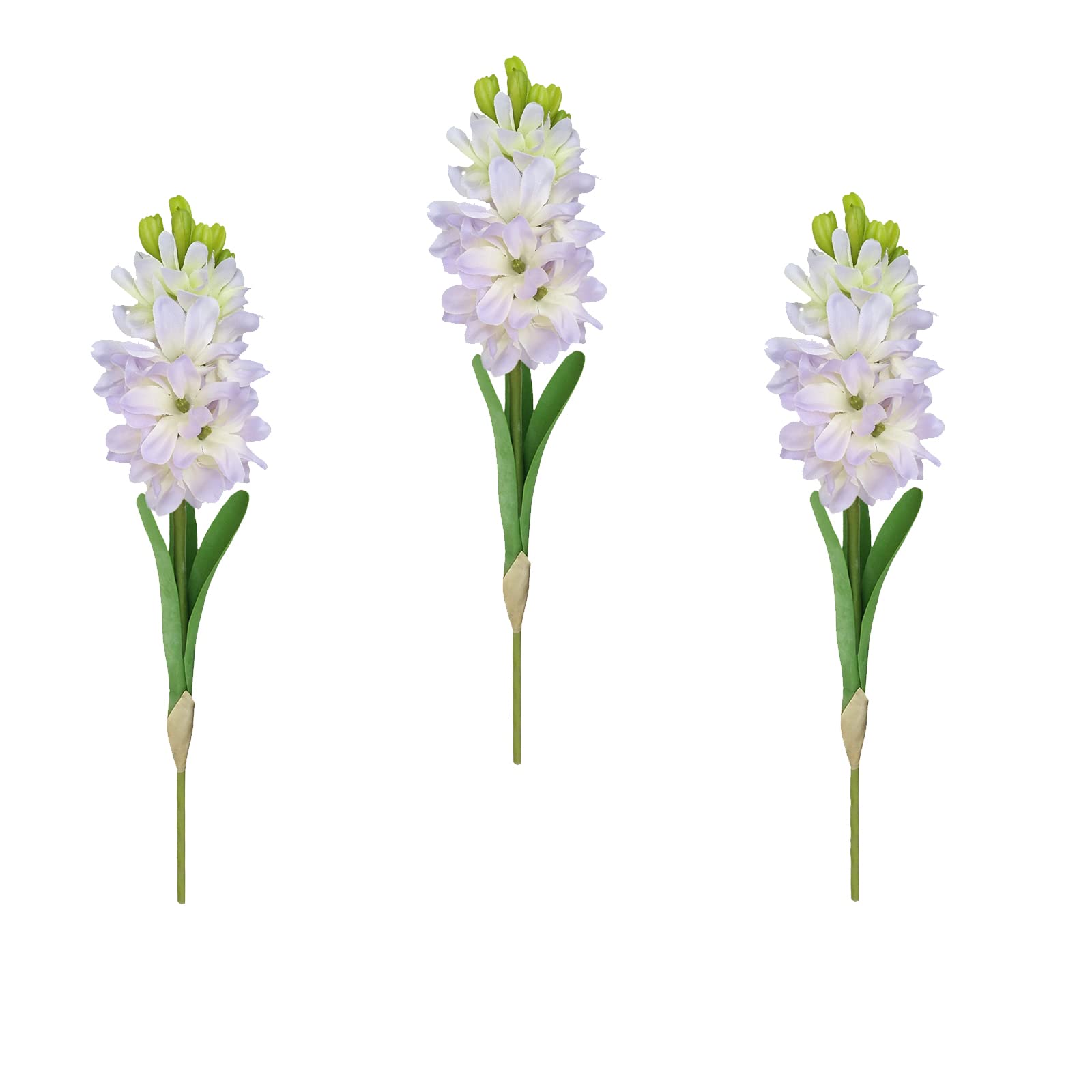 JYCRA Hyacinth Artificial Flowers, 3 PCS Lifelike Hyacinth Props Silk Hyacinth Fake Flowers for Table Home Home Garden Decor Wedding Party Holiday Supplies