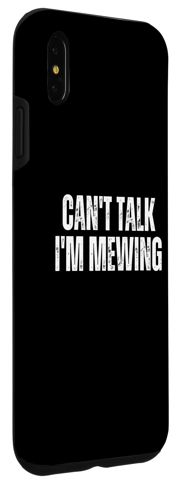 iPhone XS Max Funny Mewing Design Mewing Technique Can't Talk I'm Mewing Case - Image 3