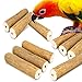 CoCoo Bark Sola Sticks with Skin for Parrots, Cockatiel Chew Forage Toy, Round Wood Foot Exercisers for Budgie, Conures, Beak, and Nails Groomer, Keeps Small Birds Calm, and Physically Fit, 10 Pcs