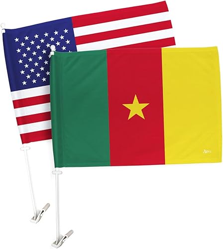 Miniatura 23 de Bandera de Estados Unidos con poste para coche, bandera para carros, 2 unidades, bandera de América, capó para auto, 4 de julio, decoración