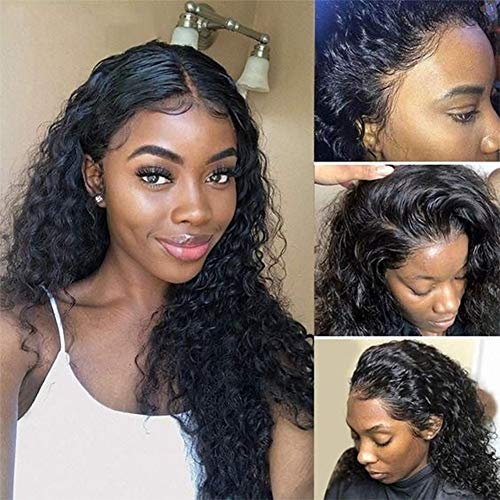 Reaktack Water Wave Lace Front Wigs - Human Hair Pre Plucked 13x4 180% Density Wet And Wavy Human Hair Lace Front Wigs Brazilian Human Hair Wigs for Black Women(26 Inch)