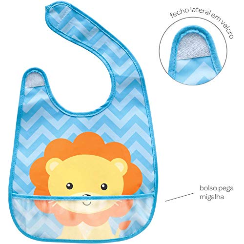 Babador Animal Fun - Leão, Buba, Colorido