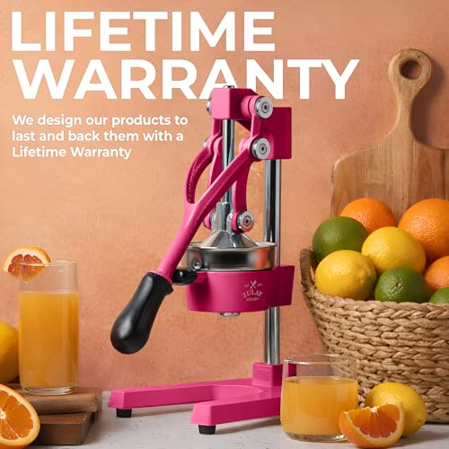 Image of Zulay Kitchen Cast Iron Juicer - Easy-to-Clean Heavy-Duty Manual Juicer, Professional Citrus Juicer - Stainless Steel Lemon Squeezer - Manual Citrus Press & Orange Squeezer - Orange Juicer