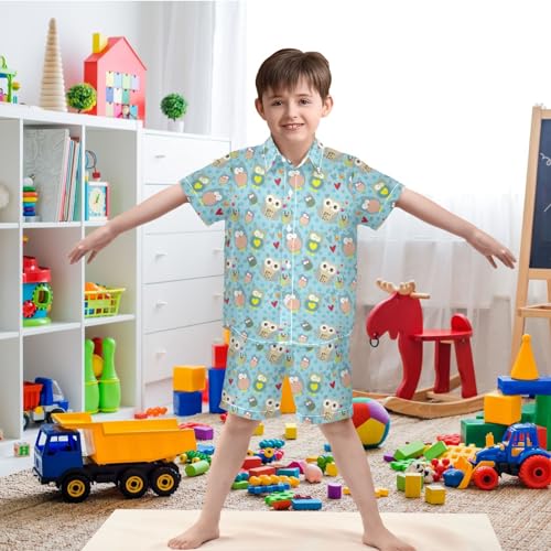Image of visesunny Little Boys Short Sleeve T-Shirt Beach Shirts for kids children Casual Shorts Set Summer Clothes Outfits
