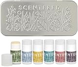 Scentered Aromatherapy Gift Set, Mini Roll On Essential Oil Balms for Sleep, Focus, Stress-Relief, Calm, Mood Boost - 6 x Premium Blends, 100% Natural - Aromatherapy Gifts for Women