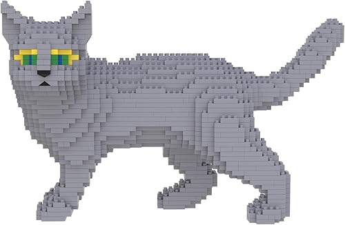 Vista 18 de Larcele Juego de mini bloques de construcción para gatos, ladrillos de juguete de construcción 3D para bricolaje, 1390 piezas KLJM-05