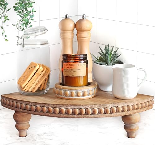 Farmhouse Corner Shelf Stand [with Removable Feet] - Bathroom Countertop