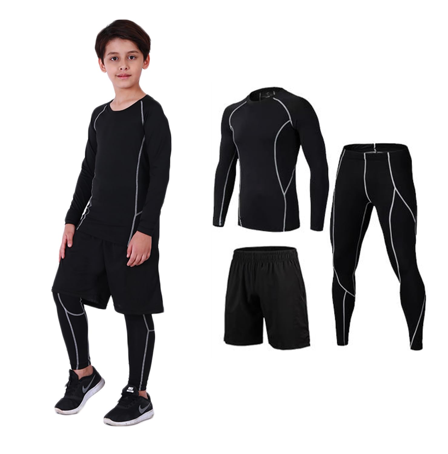 Amazon.co.jp: [XiXiV] サッカー インナー ジュニア 上下セット