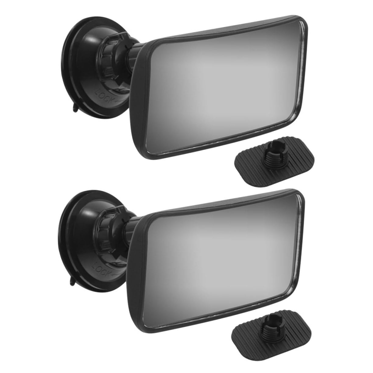 Holibanna 2pcs Suction Cup Car Mirror Adjustable Rearview Safety Mirror for Rear Facing Boy Girl Clear View Fits All Vehicles Easy Installation for Monitoring