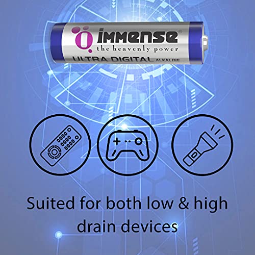 Image of Immense AA Alkaline Battery | 1.5V Pencil Batteries for Wireless Mouse, Dorbells & Office Devices | Non Rechargeable Battery Cells (Pack of 10)