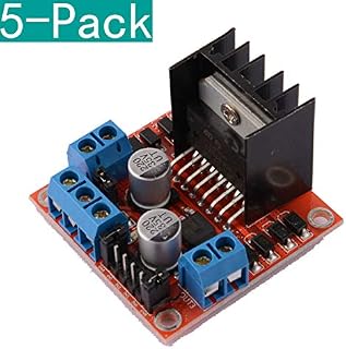 Youmile 5-Pack Dual H Bridge DC Stepper Motor Drive Controller Board Module L298N for arduino