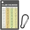Jemzio Golf Club Range Chart Card, Easy Carry with Credit Card Size,Sturdy Golf Yardage Card for Seasoned Golfers, Average, or Beginners