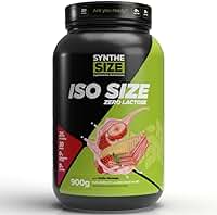 Whey Protein Isolado Iso Size Zero Lactose 900g – Sabor Morango – Alto Teor de Proteína – Baixo Carboidrato – SyntheSize