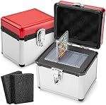 FunGuys Toploader Storage Box, Sports Card Storage Case, Top Loader Card Storage, Top Loader Storage Boxes, Trading Card Case Holds 70+ Card, One Touch Card Holder