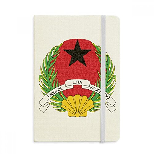 Couverture rigide classique ordinateur portable Guinée Bissau en tissu premium A5