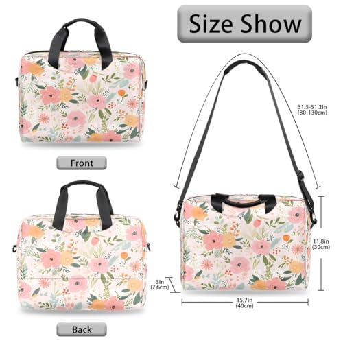 Maletín para portátil bolsa floral 15.6 pulg miniatura 6