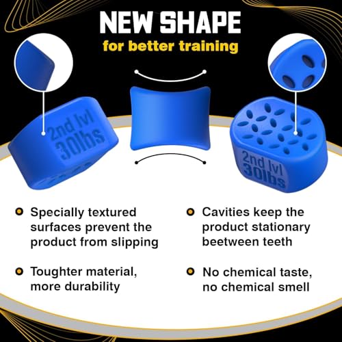 SELENCIO [Nova versão] Exercitador de mandíbula 8 peças para homens e mulheres - Poderoso treinador