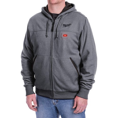 Milwaukee's Heated Hoodie Only M12 - Battery Not Included - Gray, 2X-Large #TOP4