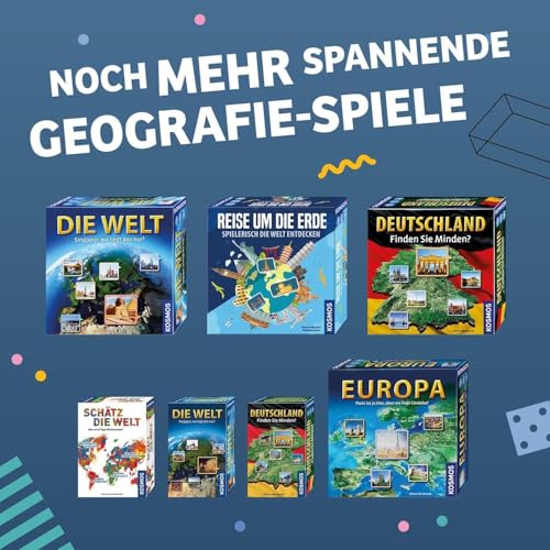 Kosmos 682866 Schätz die Welt, Wer Wird Wett-Weltmeister? Geografie-Spiel über die Länder der Erde, ab 10 Jahre, für 2 - 5 Personen, Gesellschaftsspiel Multicolor