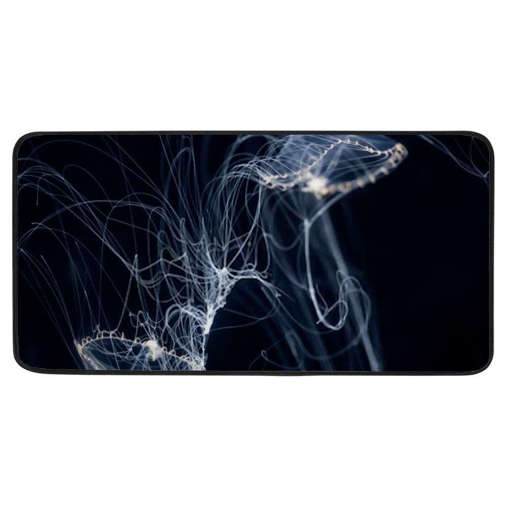Tapis de cuisine antidérapant en polyester 39x20 inch motif vagues