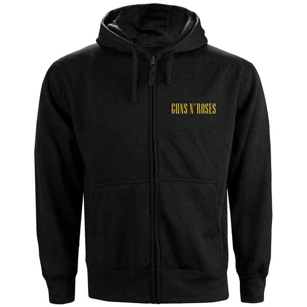 Guns N' Roses Unisex Adult Back Print Logo Full Zip Hoodie (XL) (Black)