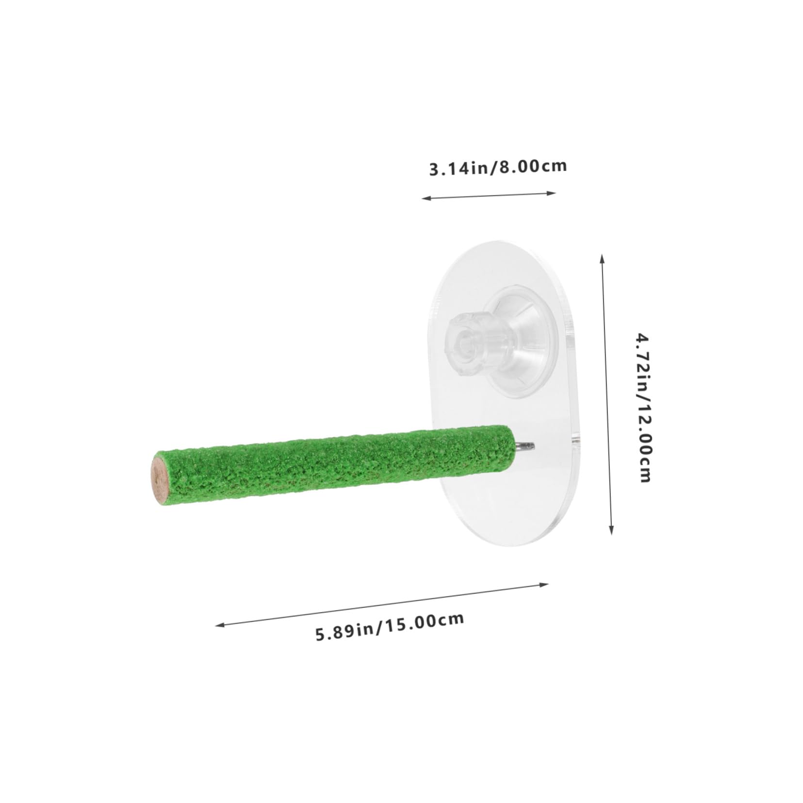 BCOATH Sucker Parrot Perch Stand with Suction Cup Compact Window Bird Stand Wear Resistant Dull Polish Design for Parrots and Cockatiels Birdcage Accessory for