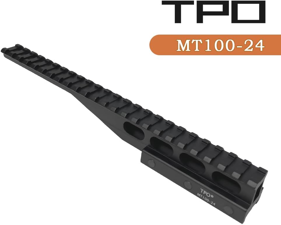 24-Slot Picatinny Rail Riser Mount (1"/0.83"/0.5" Height), 10" Length Flat Top Mount Adapter and Optics Riser Mount