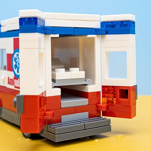 Miniatura 2 de Uvini Bloque de construcción de coche para niños, juegos de construcción de autos de juguete, modelo de coche de ambulancia para construir, el mejor