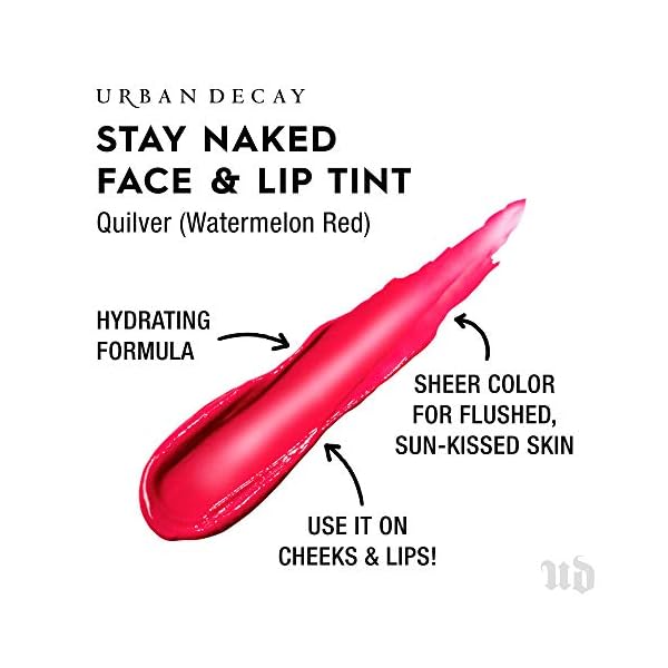 Urban-Decay-Stay-Naked-Cream-Blush-Stick-Lip-Tint-Quiver-Watermelon-Red-Long-Lasting-Blendable-Sheer-Color-for-Lips-Cheekbones-With-Kombucha-Filtrate-Marula-Oil Urban Decay Stay Naked Cream Blush Stick & Lip Tint, Quiver - Watermelon Red - Long-Lasting, Blendable, Sheer Color for…