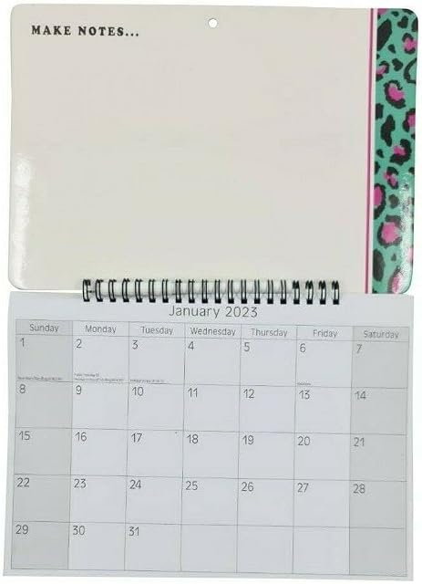 2023 Monthly Memo Board Wall Calendar Whiteboard Calendar Perfect Month Planner Memo or Event Reminder for Adults and Children Notice Board Monthly Leopard